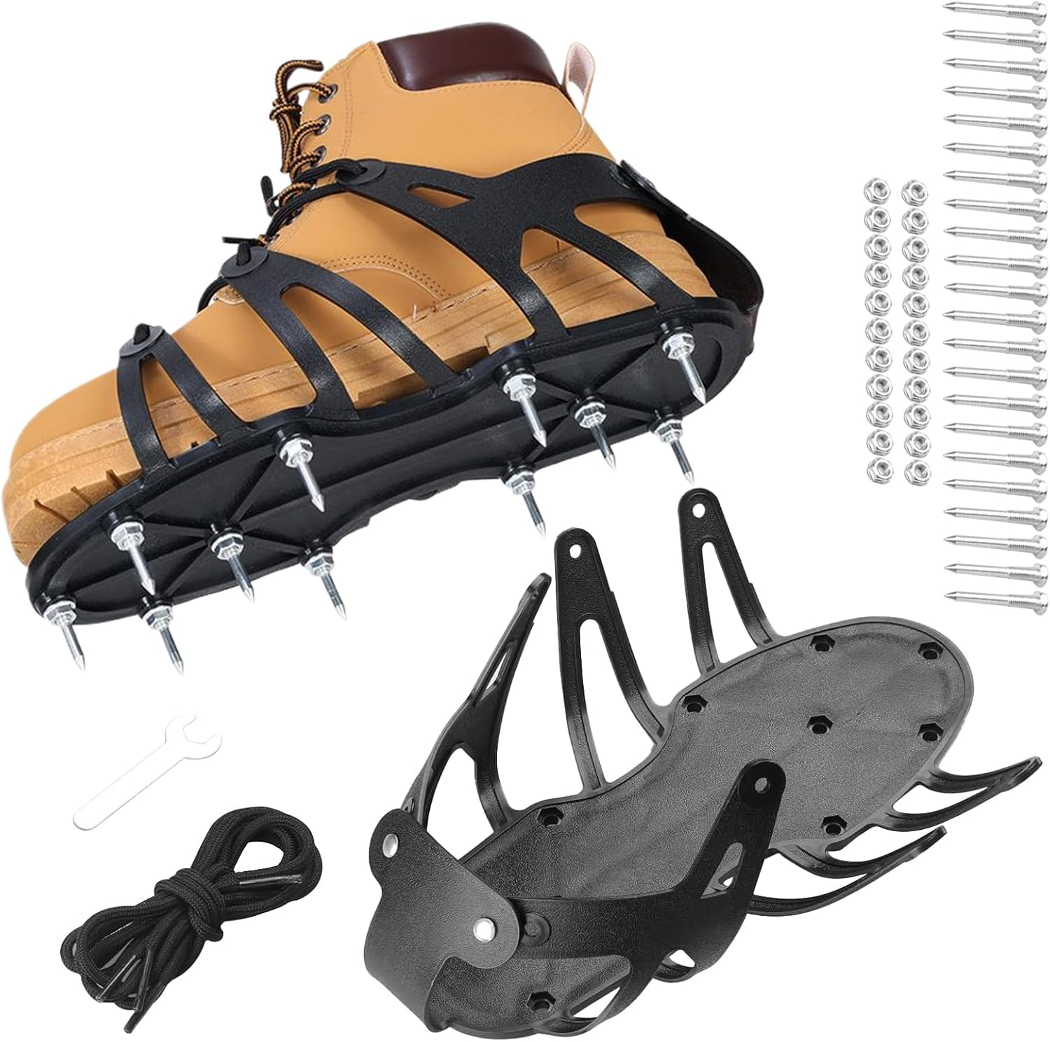 DAWCBVJQ Spiked Shoes for Lawn Ventilation, Garden Ventilation Sandals, Lawn Aerator Tool, Heavy Duty Floor Fan for Soil Loosening and Weed Removal in the Garden, Outdoor Use image number 4