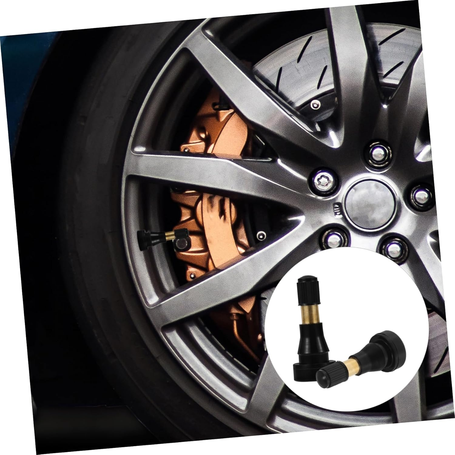 Anneome 6Pcs Tire Valve Stem Extender for Wheel Tire Air Compressors High-Pressure Valve Stem Extensions for Cars Light Trucks