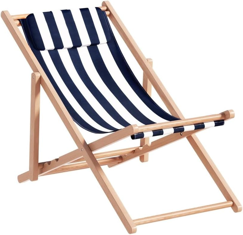 ARTISS Gardeon Outdoor Furniture Sun Lounge Beach Chairs Deck Chair Folding Wooden Patio image number 2