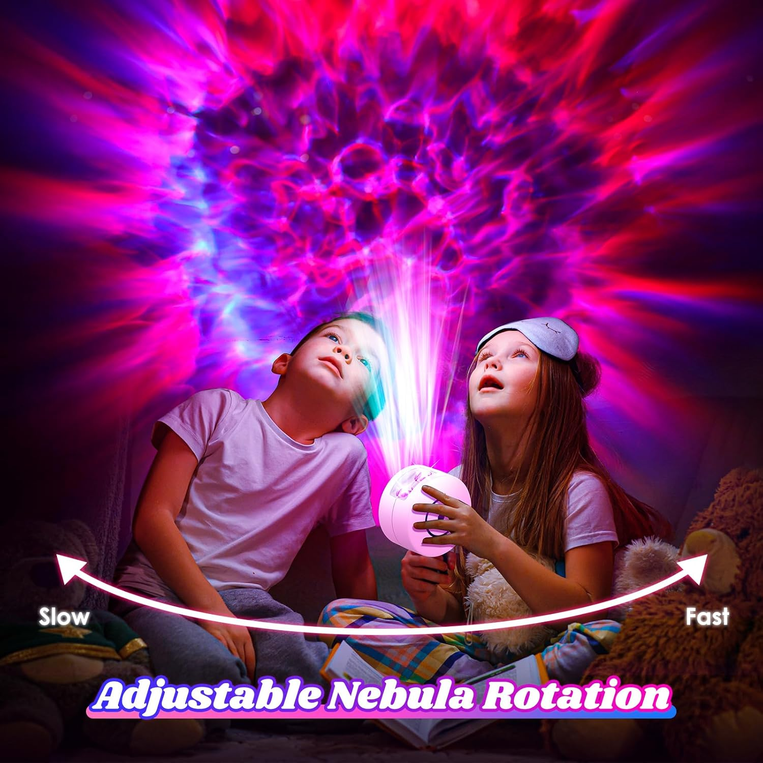 Galaxy Projector for Bedroom, Star Projector Galaxy Light with 17 Lighting Modes, Starry Nebula Ceiling Night Light with Timer and Remote, Room Decor, for Christmas, Birthdays image number 4