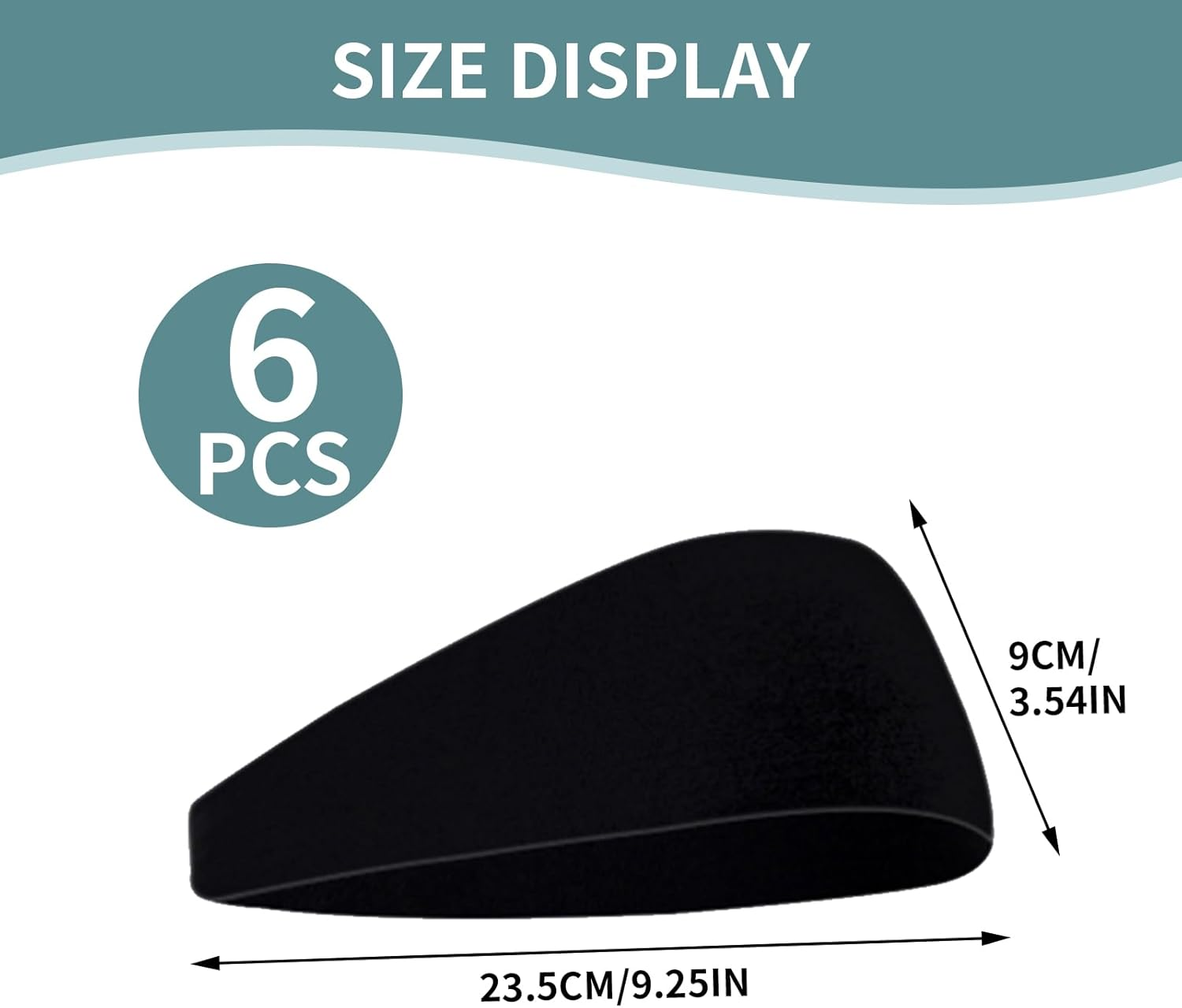 Premium Sports Headbands for Women Men 6 Pack, Non-Slip Running Hair Bands, Lightweight Sweat Bands for Gym, Yoga, and Everyday Use, Suitable Running Headbands for All Activities image number 5