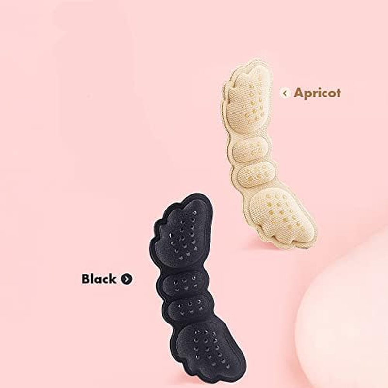 2-Pack Heel Grips &ndash; Anti-Slip Cushion Liners (6Mm Thick) &ndash; Sticky Fabric Heel Pads for Loose & Big Shoes, Blister Prevention &ndash; Shoe Inserts for Women & Men &ndash; Fits High Heels, Sneakers, Dress Shoes (Black (6Mm)) image number 3