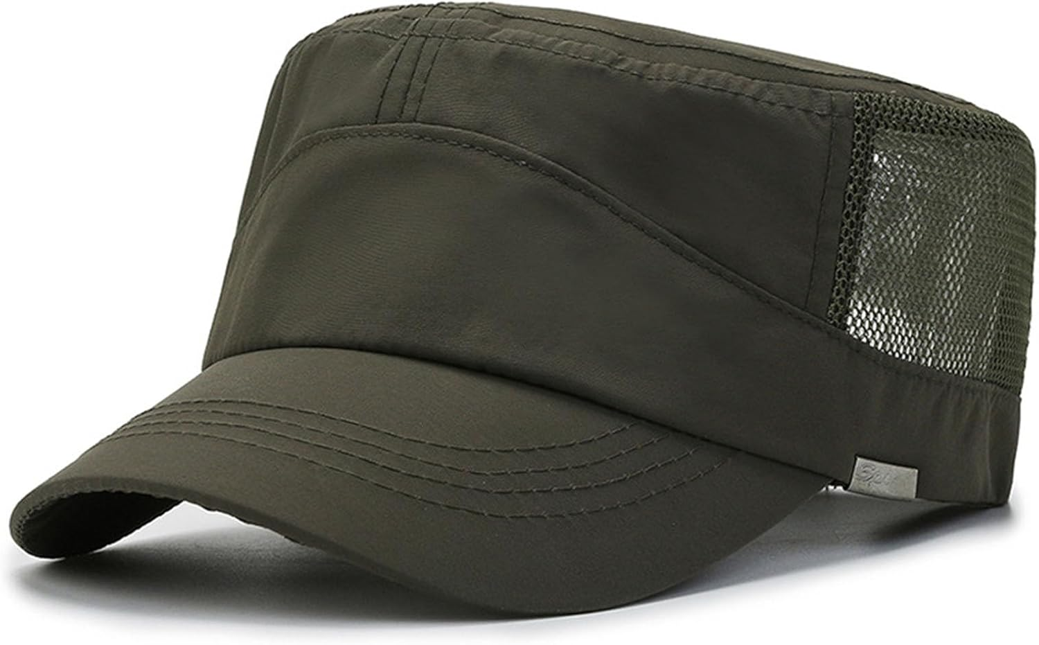RVOKYE Army Cap for Men, Adjustable Military Style Hat Featuring Mesh Side Panels, Breathable Outdoor Sun Cap with UPF 50+ Sun Protection for Hiking, Camping and Daily Wear