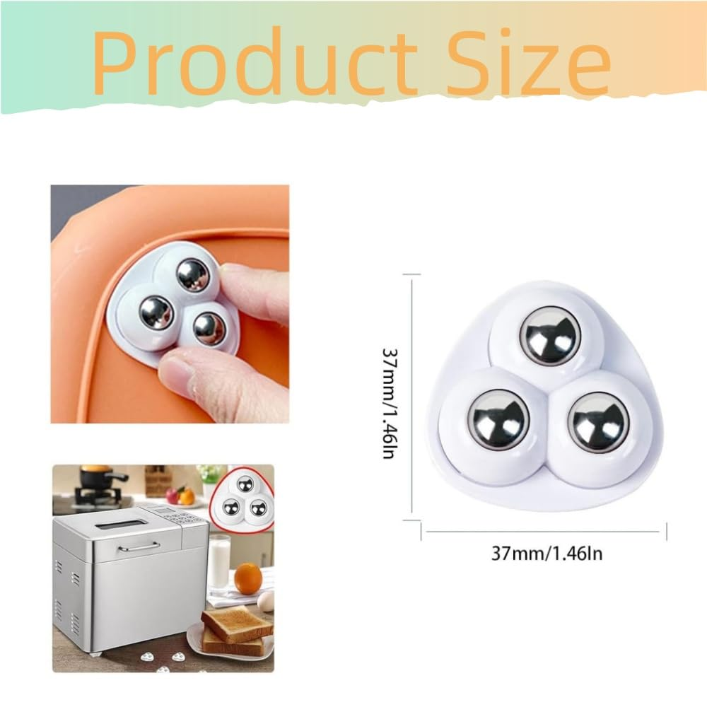 DACUAN Mini Swivel Casters Wheels 20Pcs, 360 Degree Rotating Casters, Furniture Castors Self-Adhesive with 3 Steel Balls image number 2