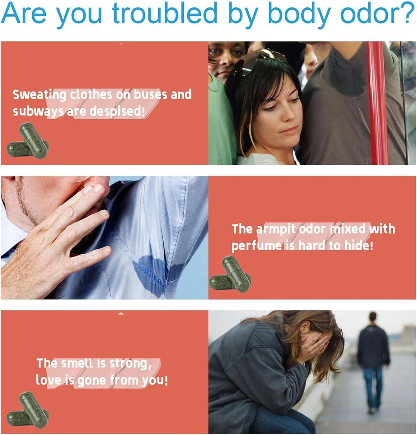 Body Deodorizing Supplement,Body Deodorizer Capsules,Body Deodorant Supplement,Body Deodorant,30 Capsules/Bottle image number 2