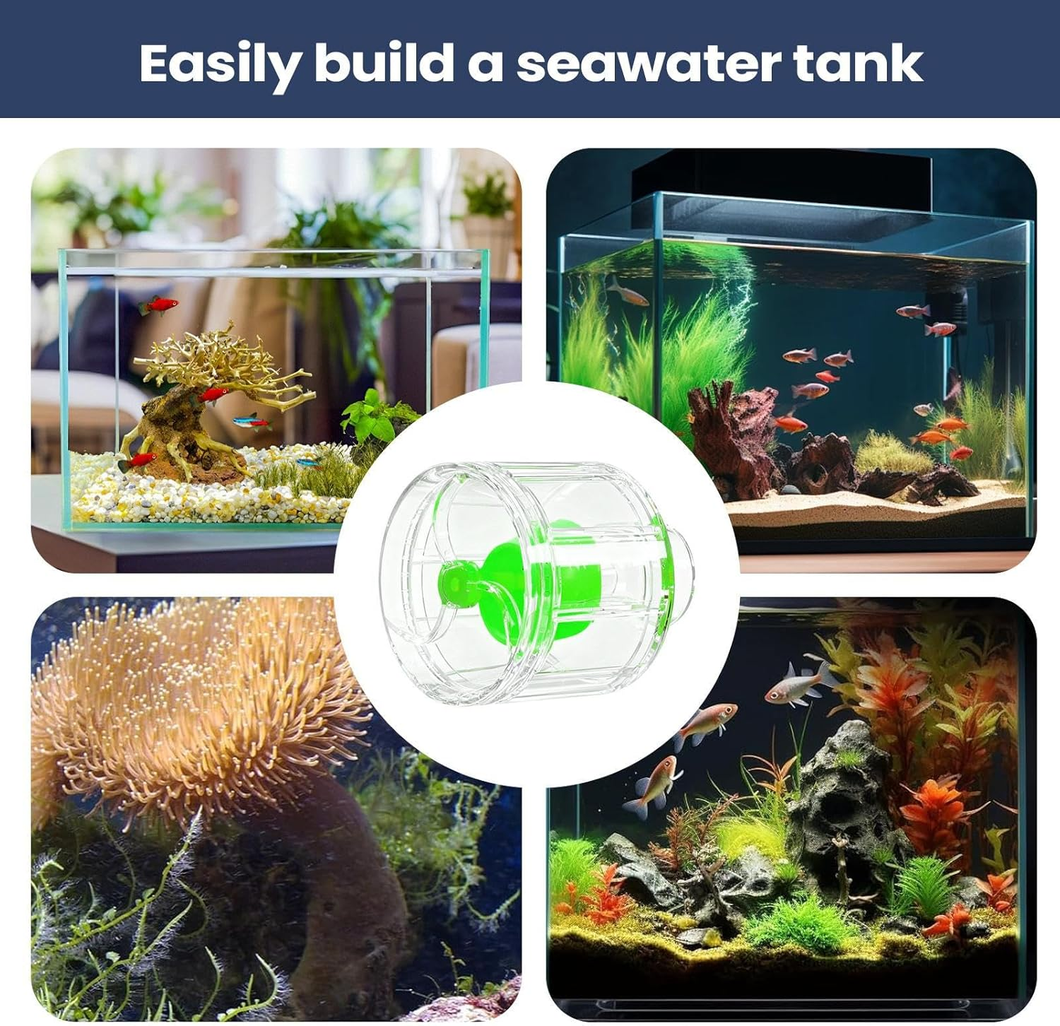 Aquarium Circulation Pump | Glow Flow Controller | Fish Tank Circulation Pump - for Oxygen Aeration Fish Tank Pond Pool Bird Bath - Yellow image number 5