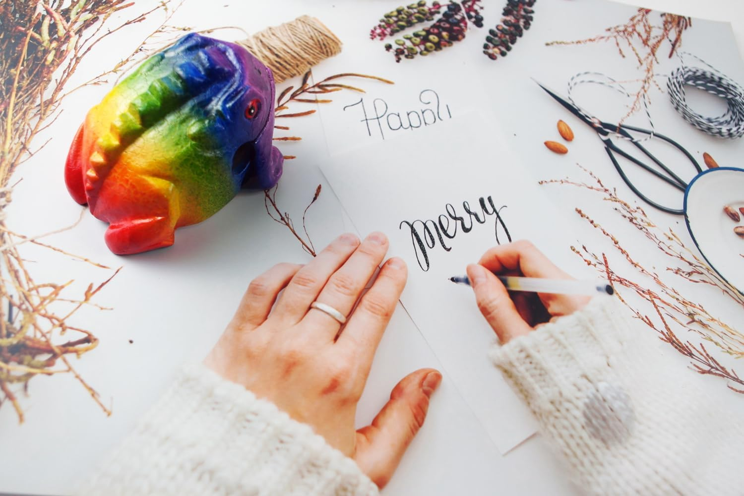 Frog Guiro 4 Inches Wood Block Musical Instrument Percussion Musical Instrument Perfect Size Natural Wood G&uuml;iro Frog (Rainbow) - Green image number 3