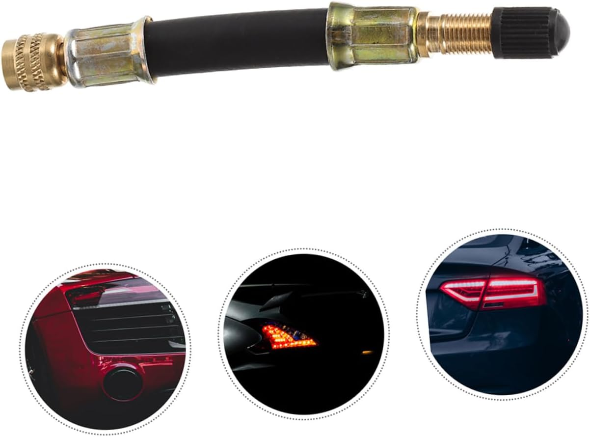 CHICAMPERA Dual Tire Valve Stem Extender Rubber Valve Extension for Efficient Car Inflation for Trailers User-Friendly Design for Automotive Tools and Equipment image number 2