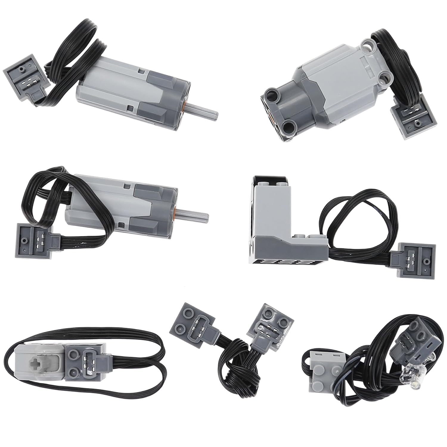 9-In-1 Technic-Motor-Kit Compatible with , Power Functions Motor Set with M & L Motors, Remote Control, IR Receiver, AA Battery Box for STEM Project Moc Building Blocks