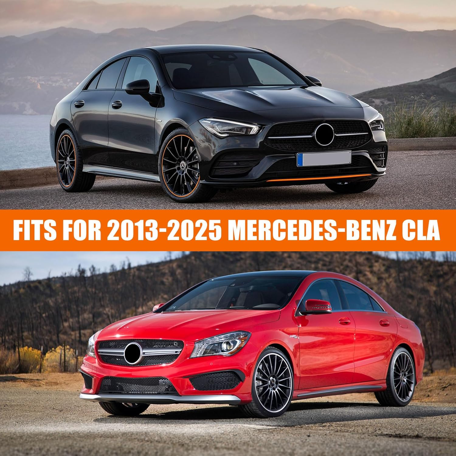 Waterproof Car Covers Replace for 2013-2025 Mercedes-Benz CLA 180 200 220 250, 6 Layers All Weather Car Cover with Zipper Door & Windproof Bands for Snow Rain Dust Hail Protection (CLA)