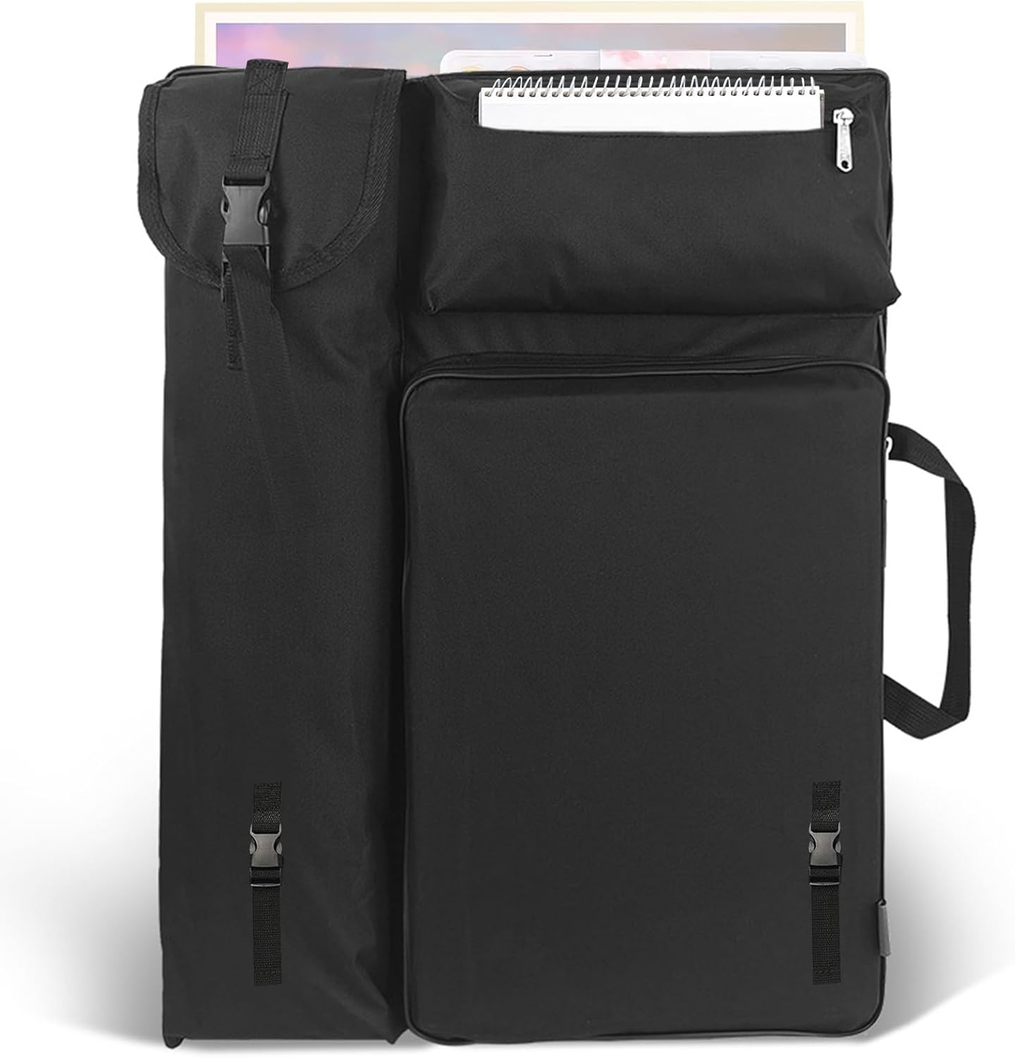 A3 Art Portfolio Case 20X26Inch 4K Waterproof Artist Carry Bag with Handle Painting Sketch Pad Storage Tote Bag Multifunction Art Handbag Backpack for Artwork Sktchbook Drawing Board Organizer