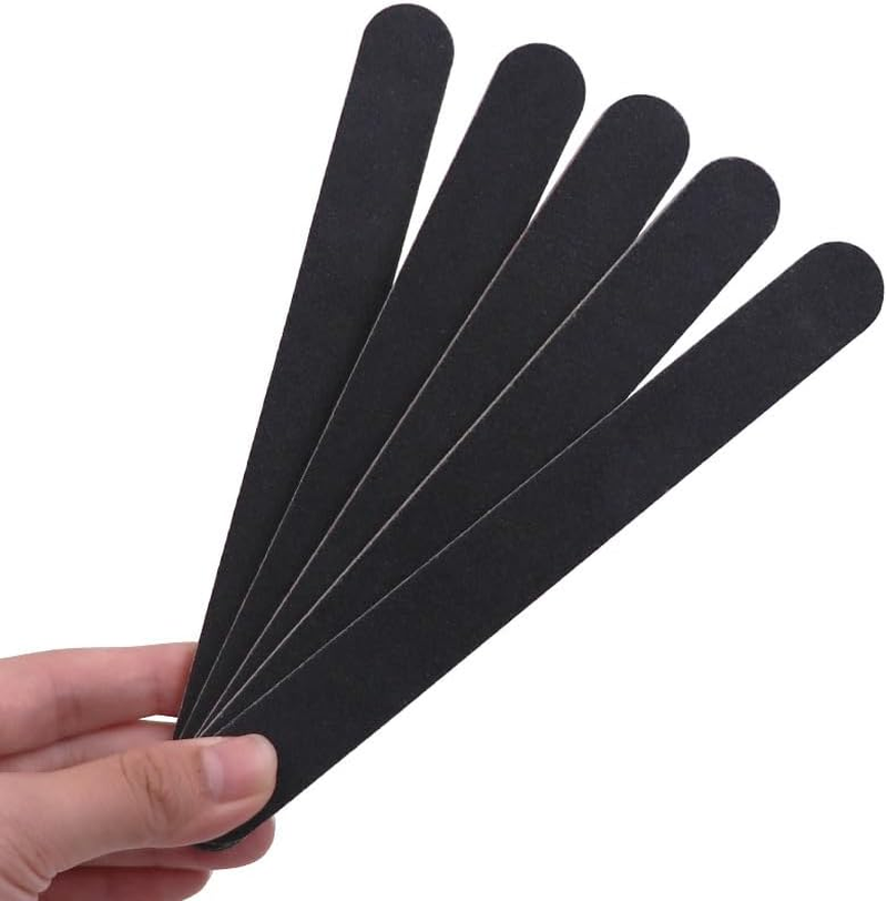 5 Pcs Black Large Jumbo Professional Nail Files Emery Boards Buffers Grit 100 Creative and Exquisite Workmanship image number 3