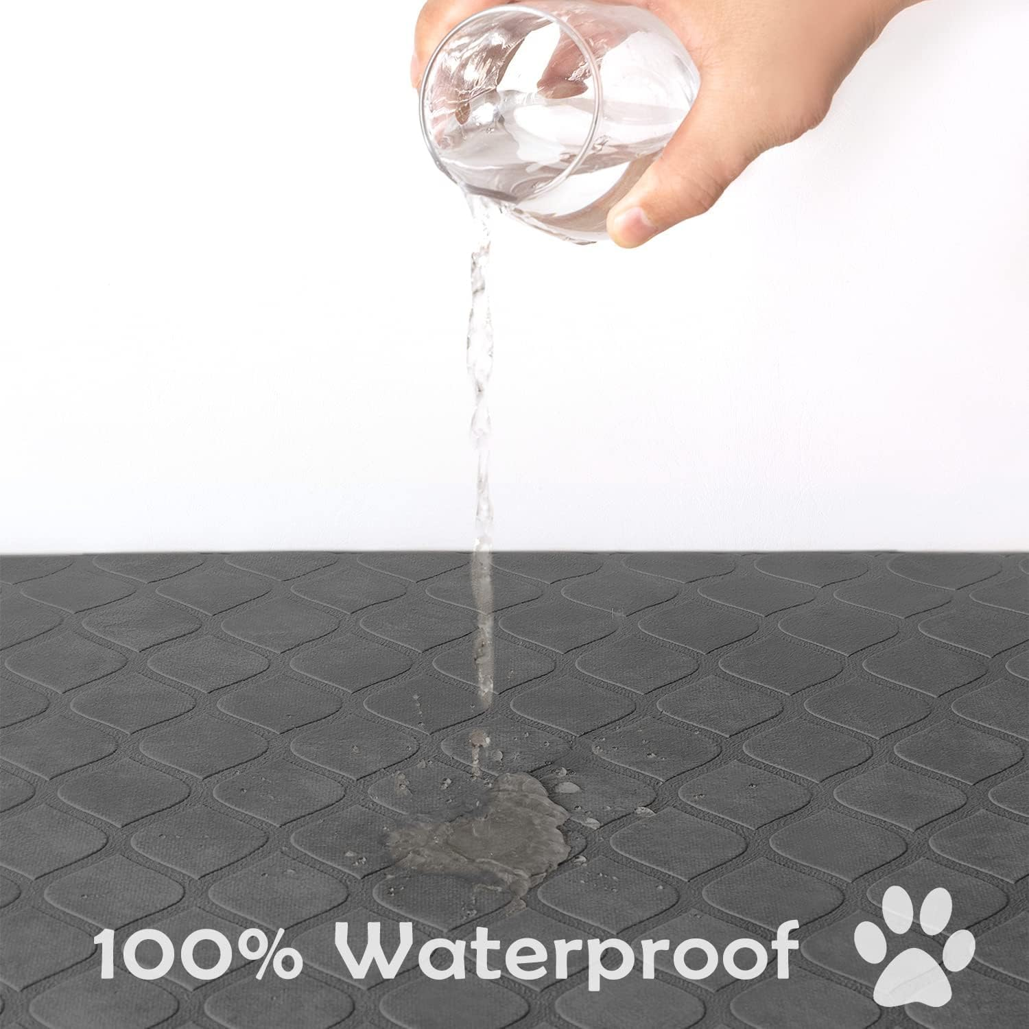 Fuguitex Waterproof Dog Blanket Bed Cover Dog Crystal Velvet Moroccan Fuzzy Cozy Plush Pet Blanket Throw Blanket for Couch Sofa(82 * 102 Inch, Dark Grey+Grey) image number 3