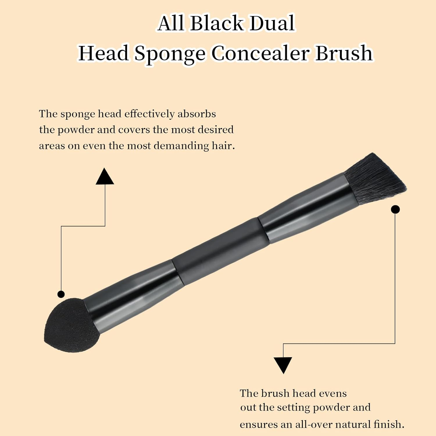 Hair Root Concealer Brush with Double Headed, Touch up Hair Color for Roots, Sponge Brush for the Hairline, Root Powder Brush for Men and Women Cover Hairs