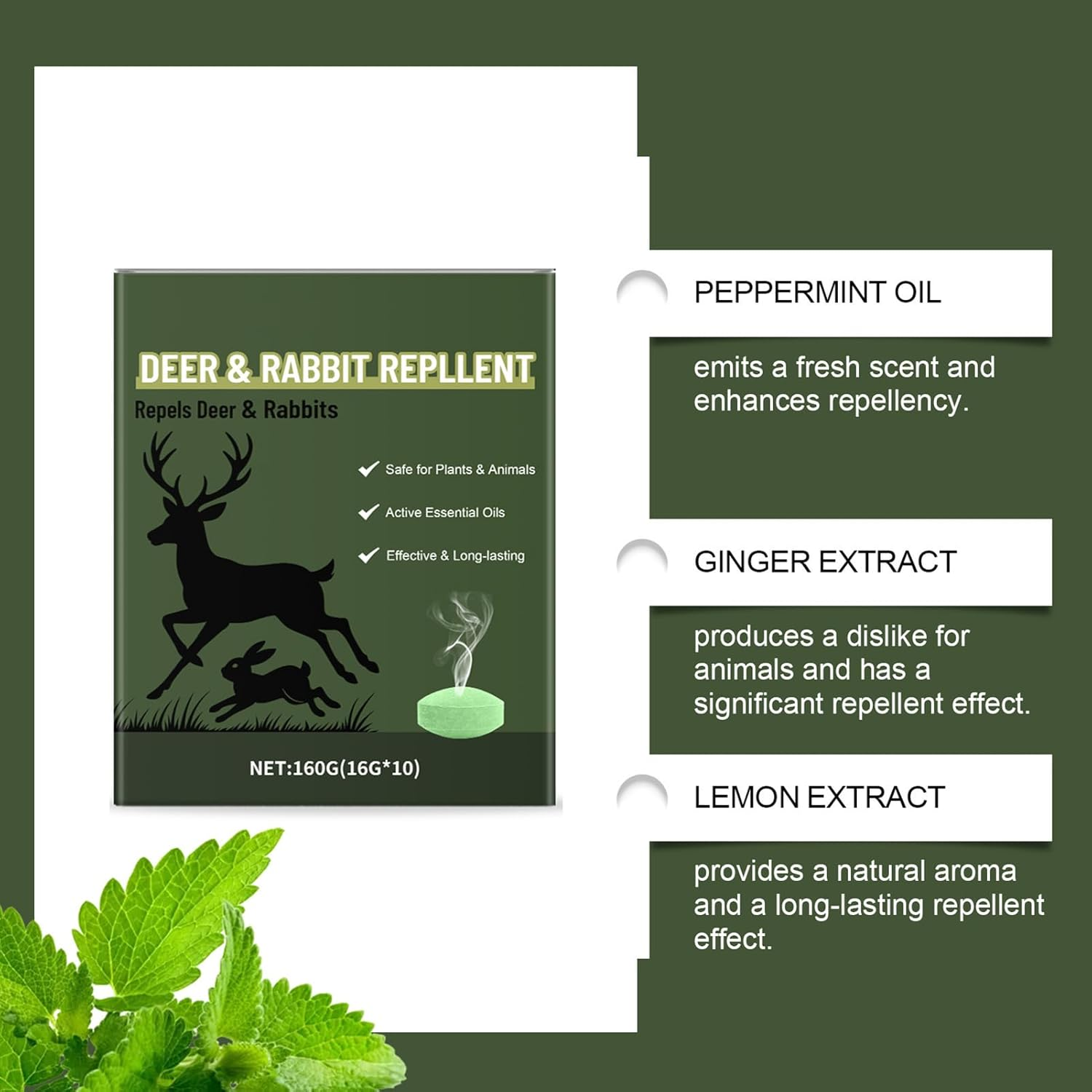 Deer Repellant for Yard - Deer Repellant Balls for Outdoor | Long-Lasting Protection Natural Peppermint Oil for Flowers Shrubs Vegetables Trees image number 4