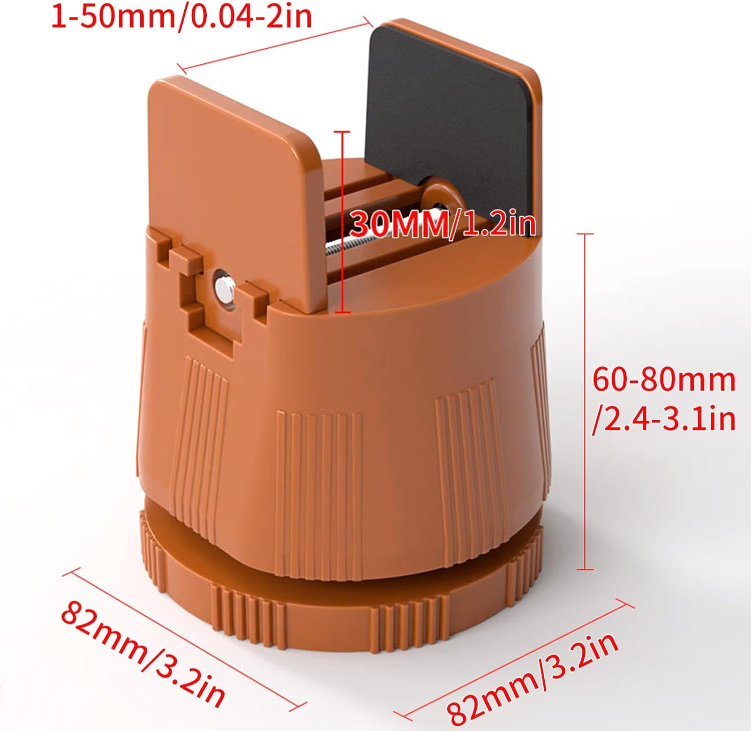 Adjustable Furniture Risers, 4PCS 6-8Cm anti Slip Stable Heavy Duty Table Leg Risers, Space Saving Good Load Bearing Bed Risers for Home (Brown) image number 1