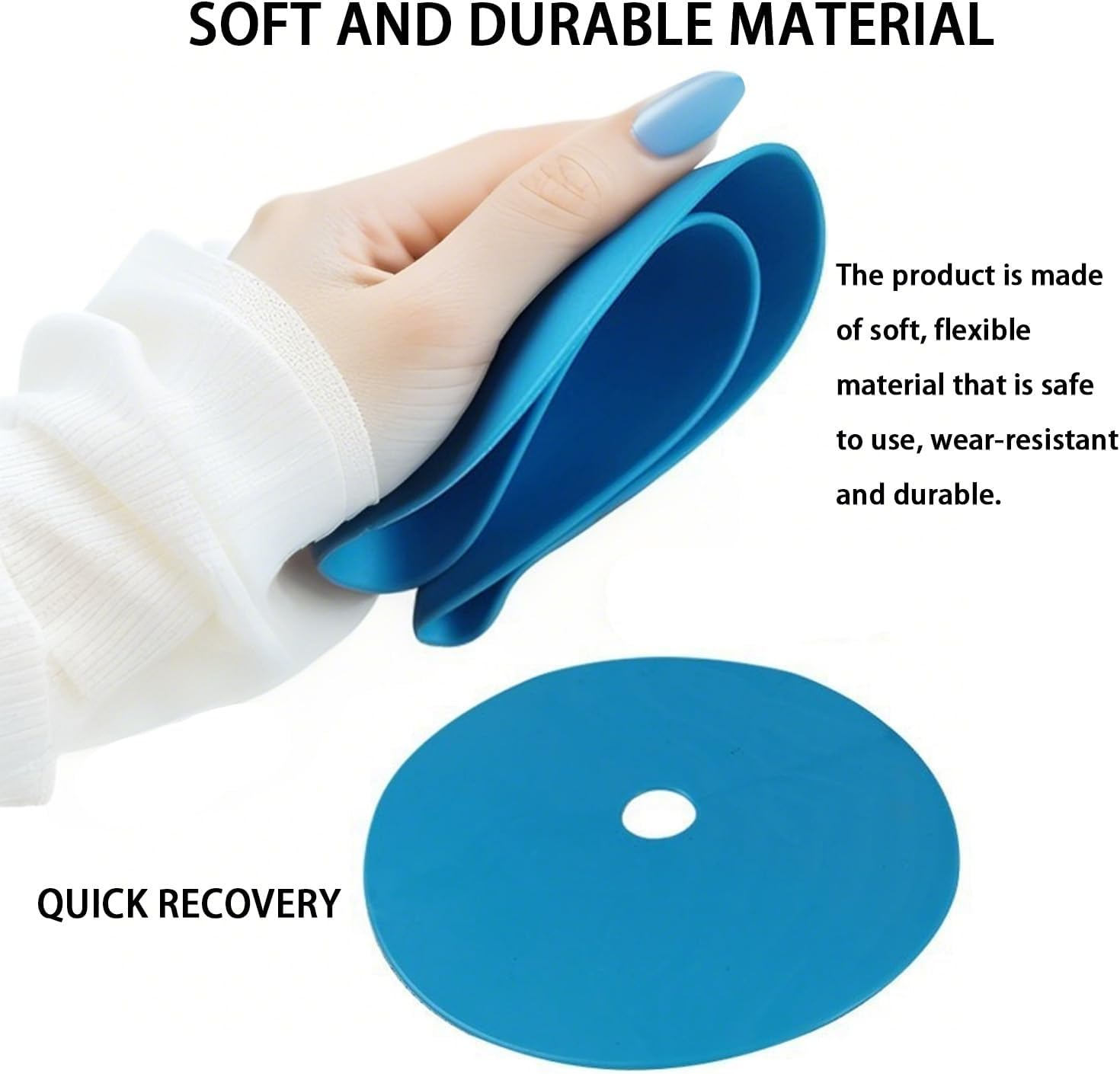 10PCS Flat Cones Spot Markers, Spot Floor Point Markers,Suitable for Agility Training,Football,Basketball,And Sports Training, anti Slip Training Markers image number 3