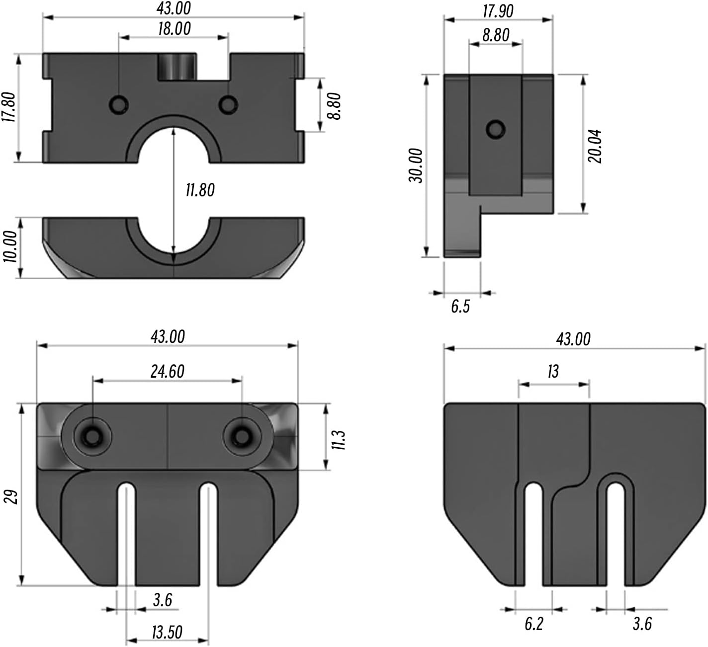 3D Printer All Metal Mount with Screws Aluminium Bracket Compatible with Creality Ender 3/Ender 3 Pro/Ender 3 V2/Ender 5/Ender 5 Pro/Ender 5 Plus/Cr10/Cr10S image number 5