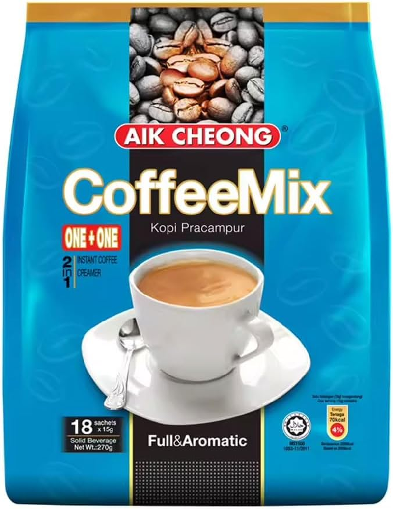 Aik Cheong 2 in 1 Coffee Mix | Instant Coffee with Non-Dairy Creamer | Smooth and Aromatic Coffee Beverage | Convenient 20 G Sachets for Quick Preparation | 12 Pack (300 G Total) image number 6