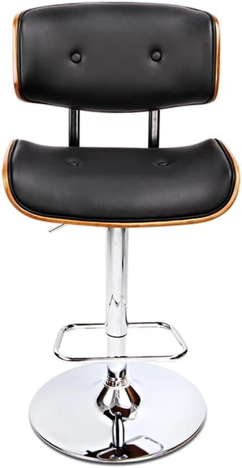 Artiss Bar Stools Stool Adjustable Kitchen Swivel Counter Barstools Dining Chair Chairs Gas Black Leather in 64-85Cm Seat Height Floor Set for Home Dining Room Cafe Outdoor Indoor image number 1