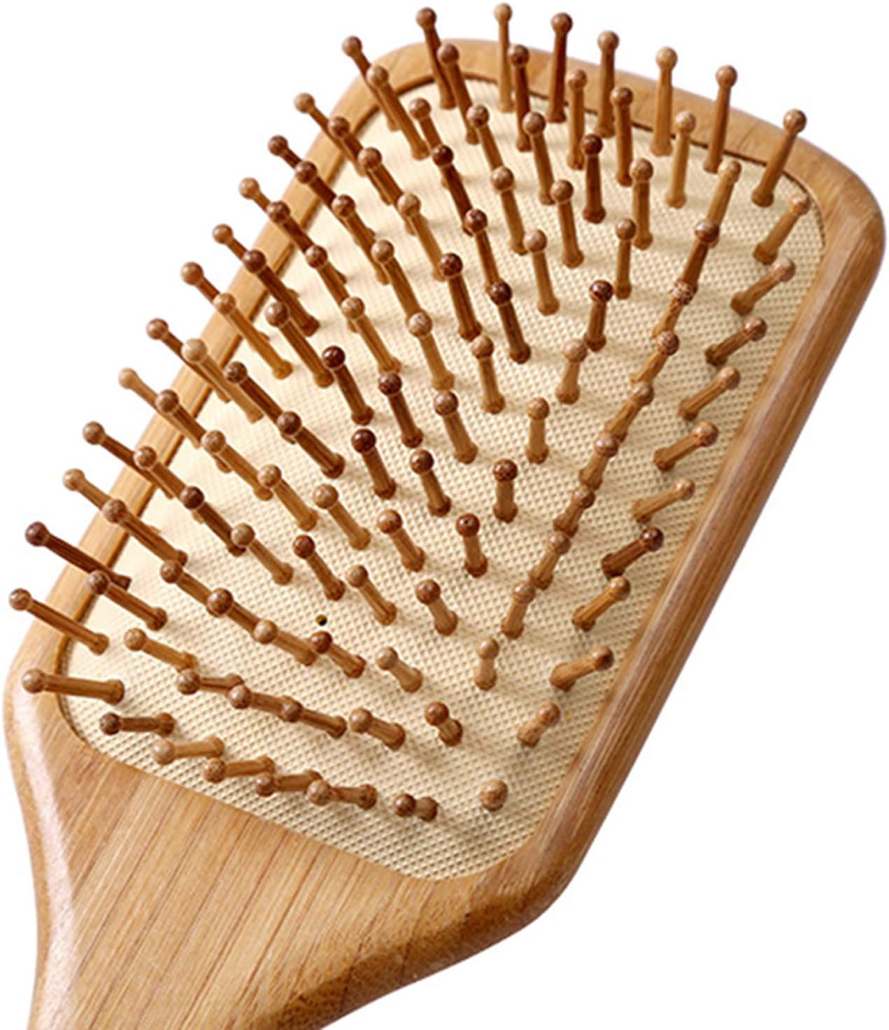 Paddle Brush, Hair Brush, Made of Pure Natural Bamboo, No Paint Coating, Massage the Scalp While Combing Hair to Promote Blood Circulation, Prevent Static Electricity (1Pcs) image number 1