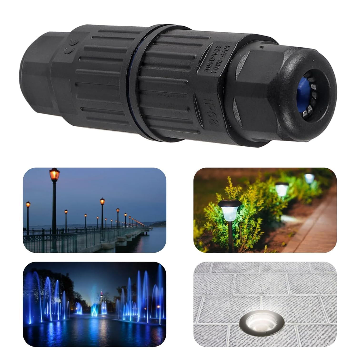 6 Pcs IP68 Waterproof Electrical Cable Connector, Outdoor 2 Way Junction Box, Wire Connectors with Replaceable Lever Wire for Cable, Outdoor, Garden, Street Light, Quick Screwless Installation image number 6