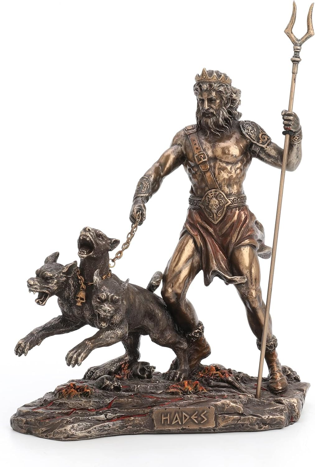 Veronese Design Resin Statues Norse God Odin on Throne with Wolves Bronze Finished Statue 7 X 10.25 X 4.75 Inches Bronze
