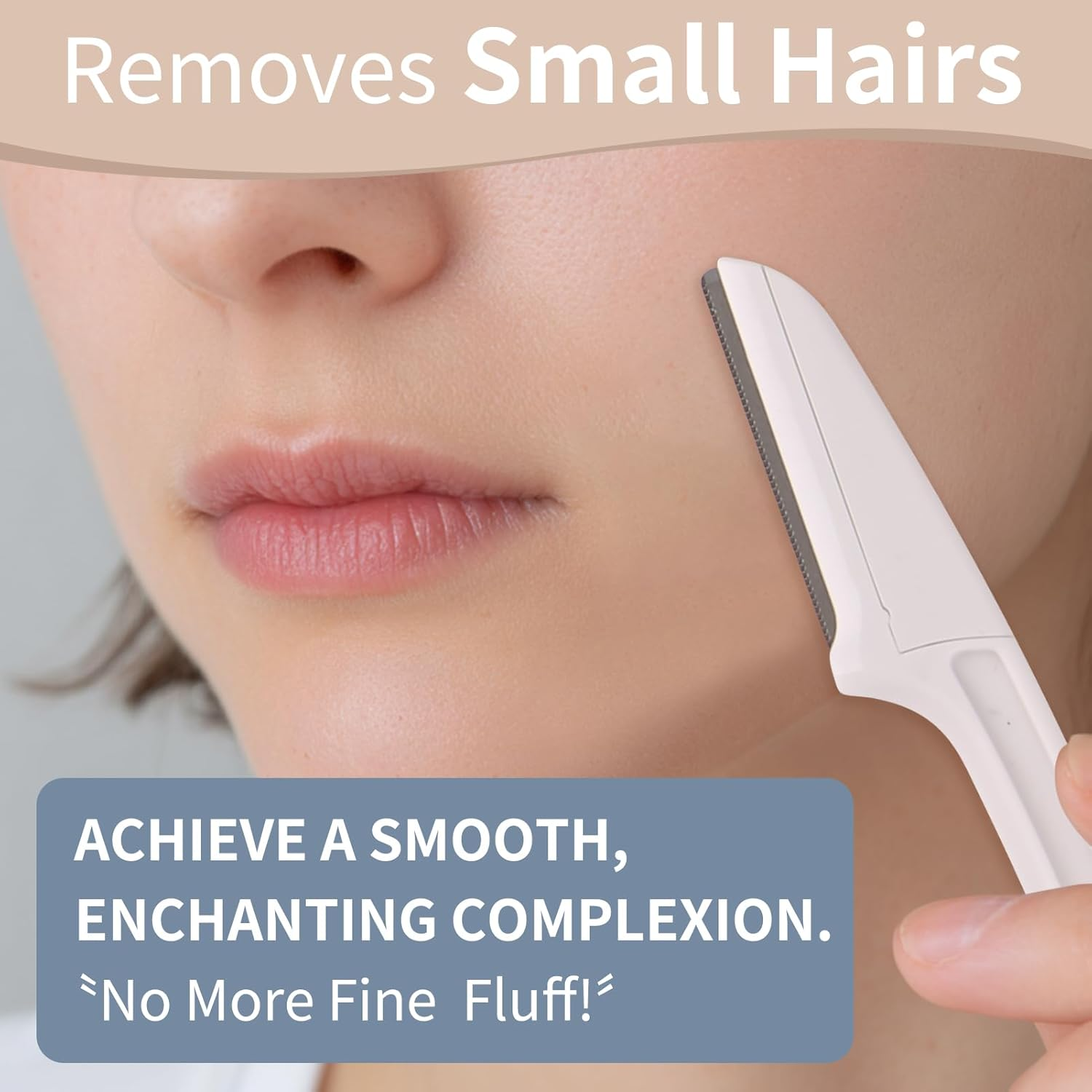 9 Pcs Dermaplaning Tool, Foldable Mini Face & Eyebrow Razor for Women, Dermaplane Razor for Facial Skin Body Hand Leg Armpit Beard Finger Back Hair & Bikini Trimmer (3 Color) image number 1