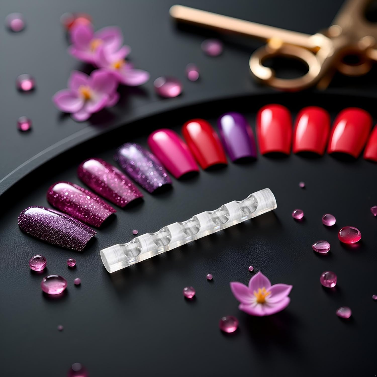 Silver Brush Holder Nail Art Acrylic Simple Transparent Pen Brush Stand Brush Rest Brush Rest for 5 Nail Pens Gel Nails Nail Tools Nail Supplies Stylish Useful Nail Art and Polish image number 2