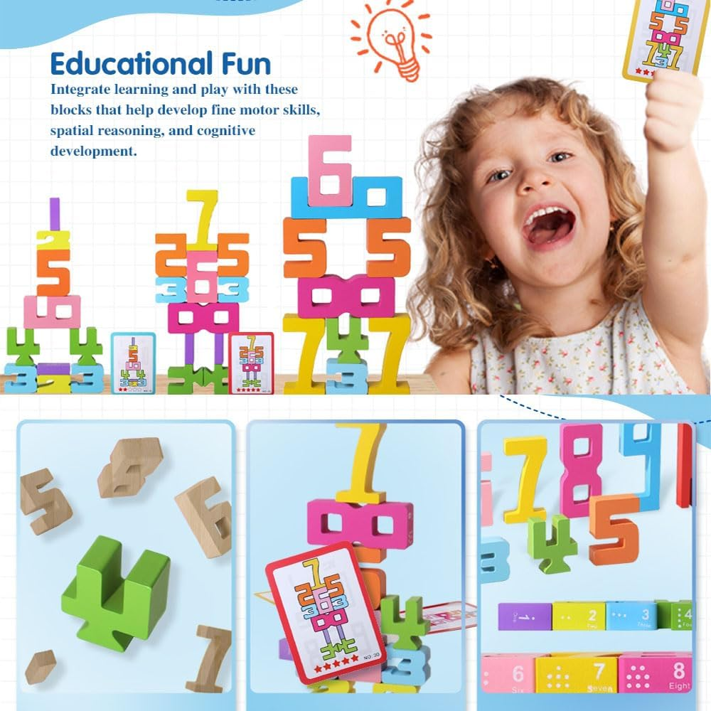 DWYYWSM Wooden Math Numbers Blocks, Montessori Wooden Number Building Blocks, Digit Blocks, Friends of Ten Blocks, Unlock Your Child&rsquo;S Potential image number 6