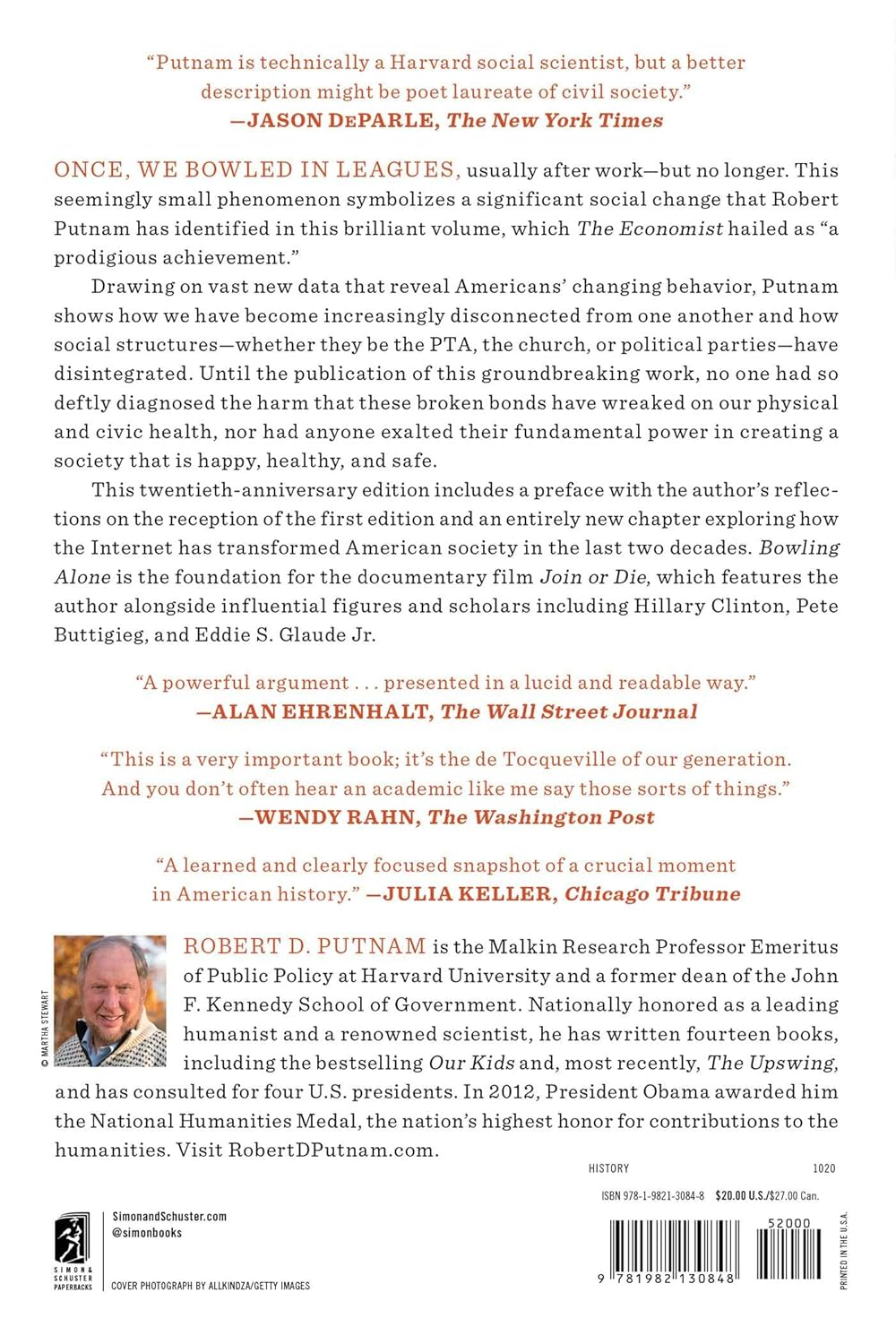 Bowling Alone: the Collapse and Revival of American Community