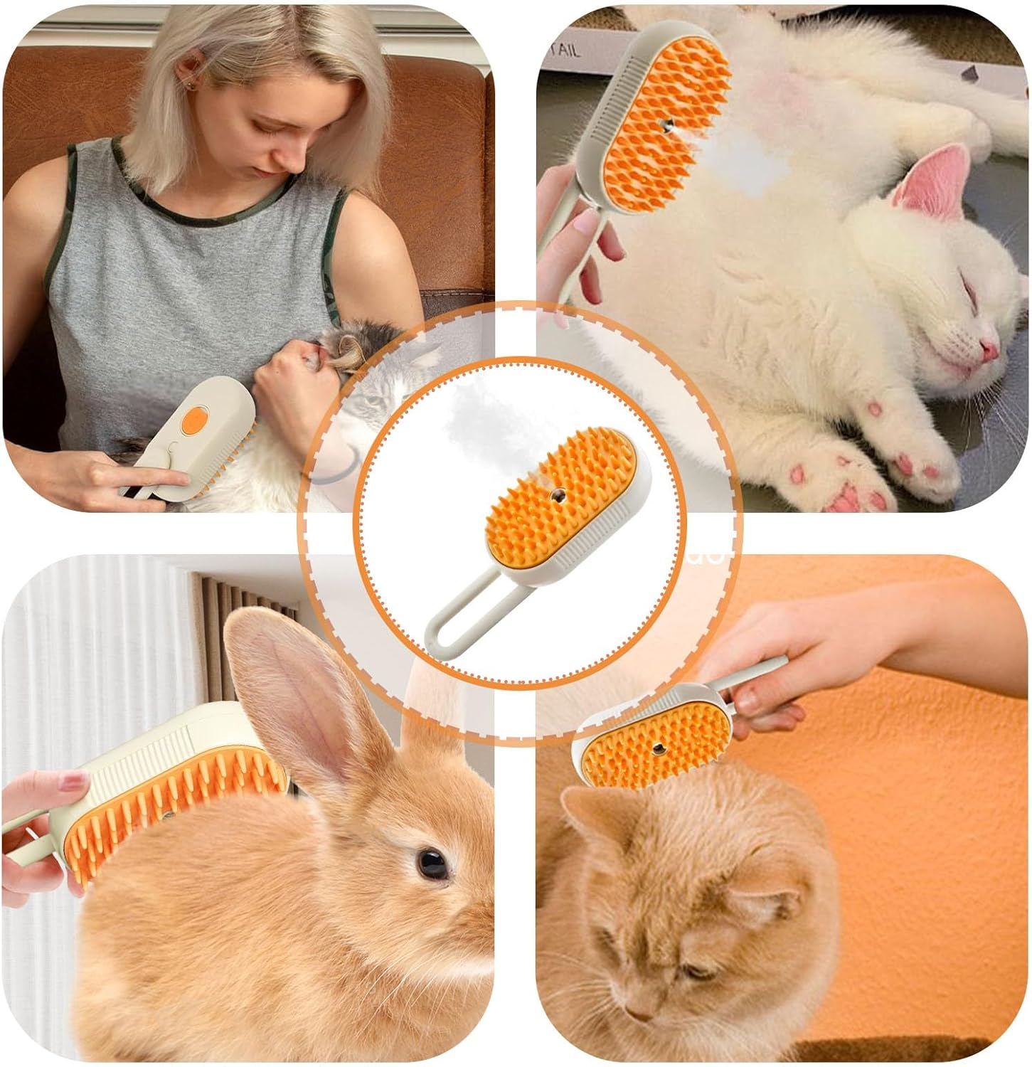 SUFANG 3 in 1 Steam Brush for Cats and Dogs, Reduces Hair Loss and Enhances Coat Health Shine image number 1