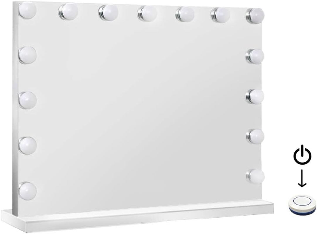 Skyteck Tabletop Makeup Mirror Large 100Cm X 70Cm Mirror Vanity Cosmetics LED 15 Bulbs Hollywood Makeup Mirror for Bedroom, Dressing Room ML-DS06 image number 5