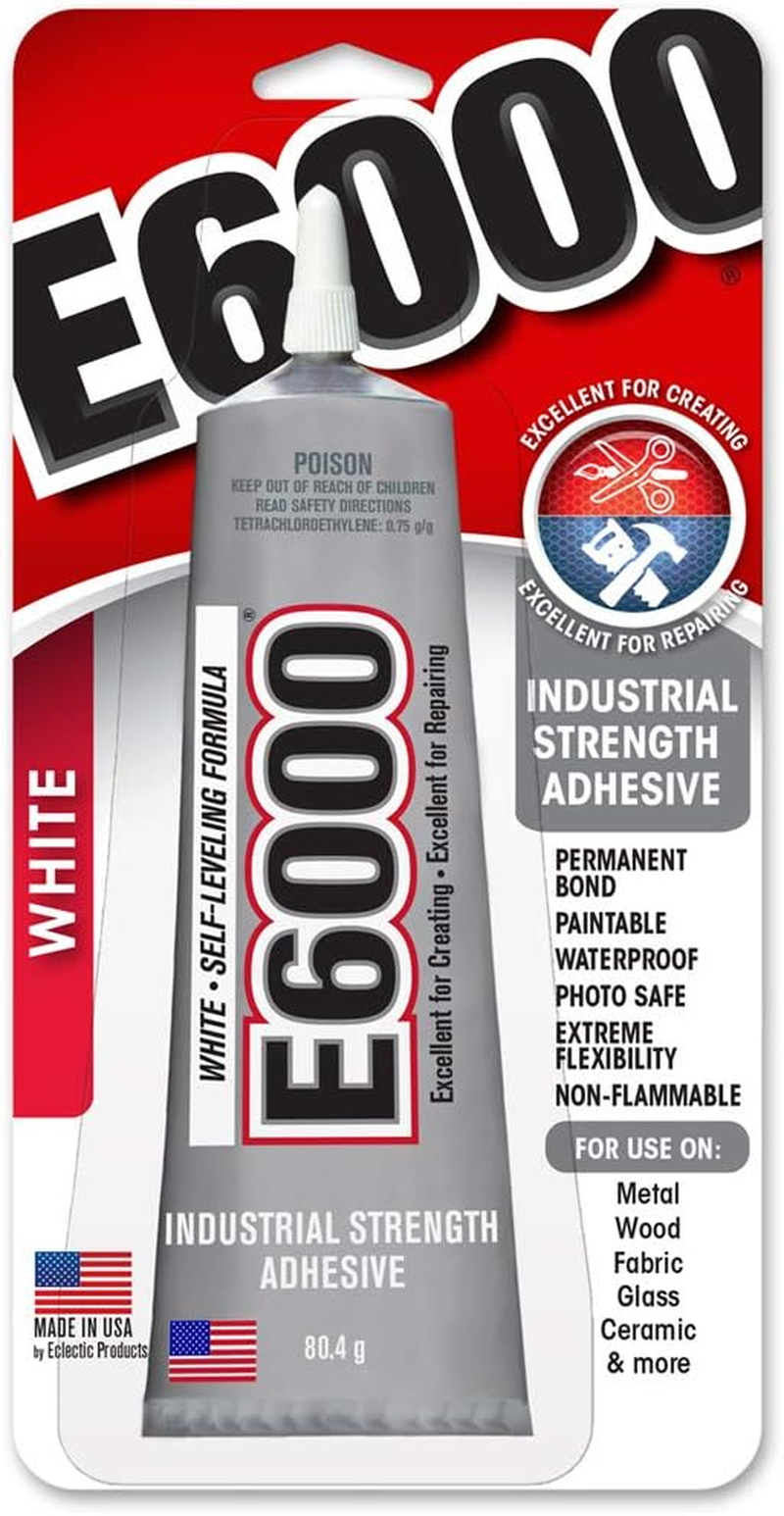 E6000 10237040 White Adhesive, 80.4 G