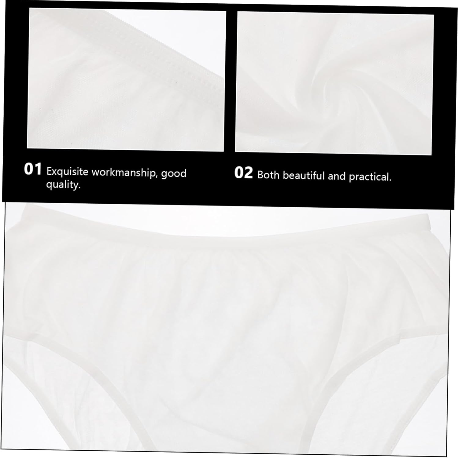 LIFKOME 4Pcs Disposable Maternity Panties Flexible Cotton Postpartum Confinement Underwear Women XXL White Portable Travel image number 5