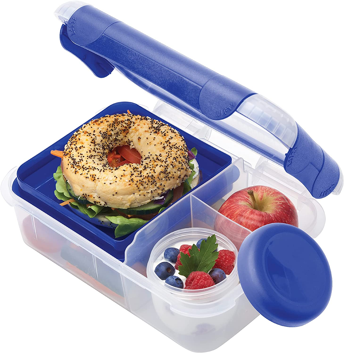 Smash Bento Lunch Box, Blue, 1.6 Liter Capacity