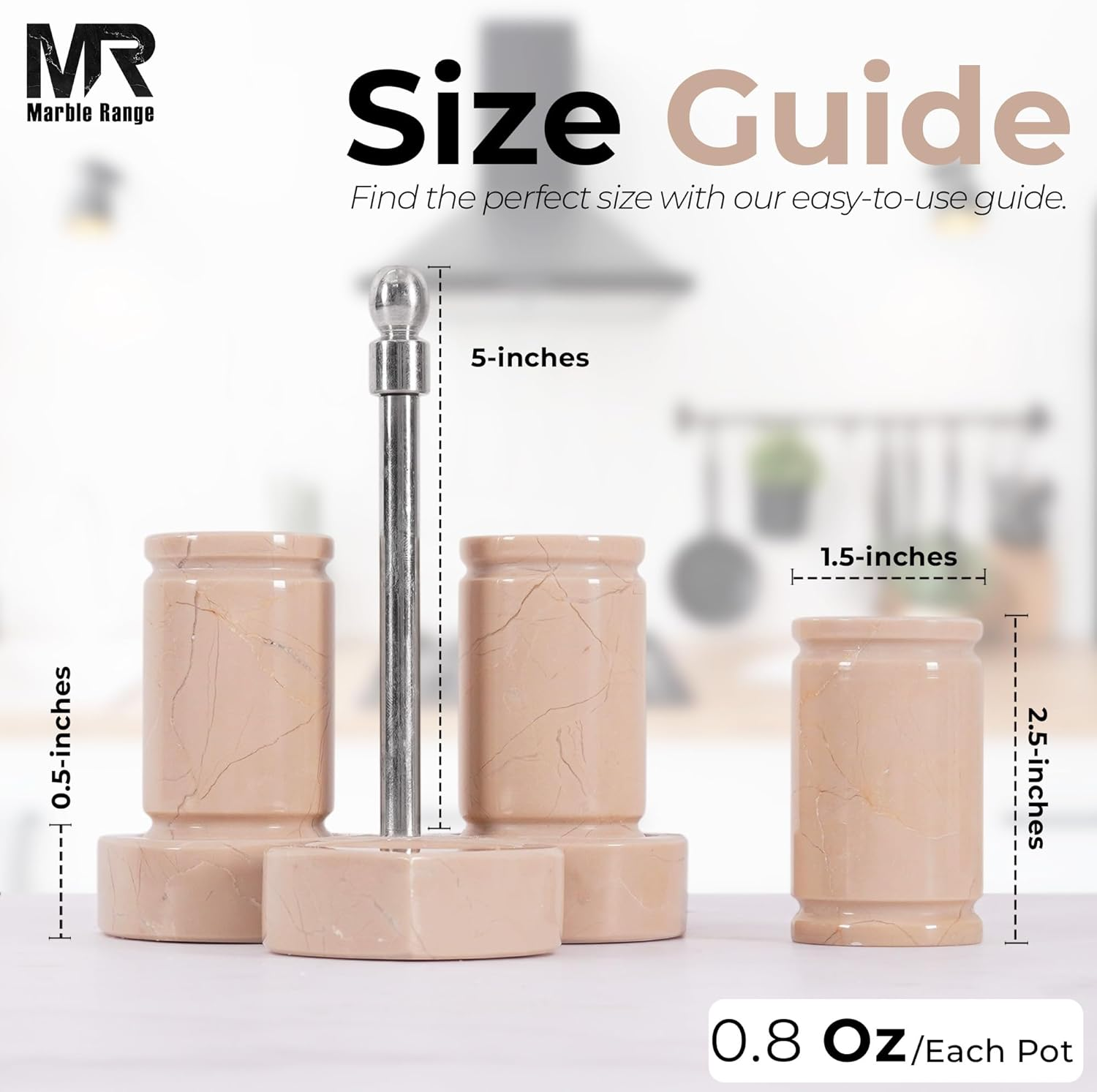 Verona Marble Salt & Pepper Shaker Set with Tray - Green Onyx image number 6