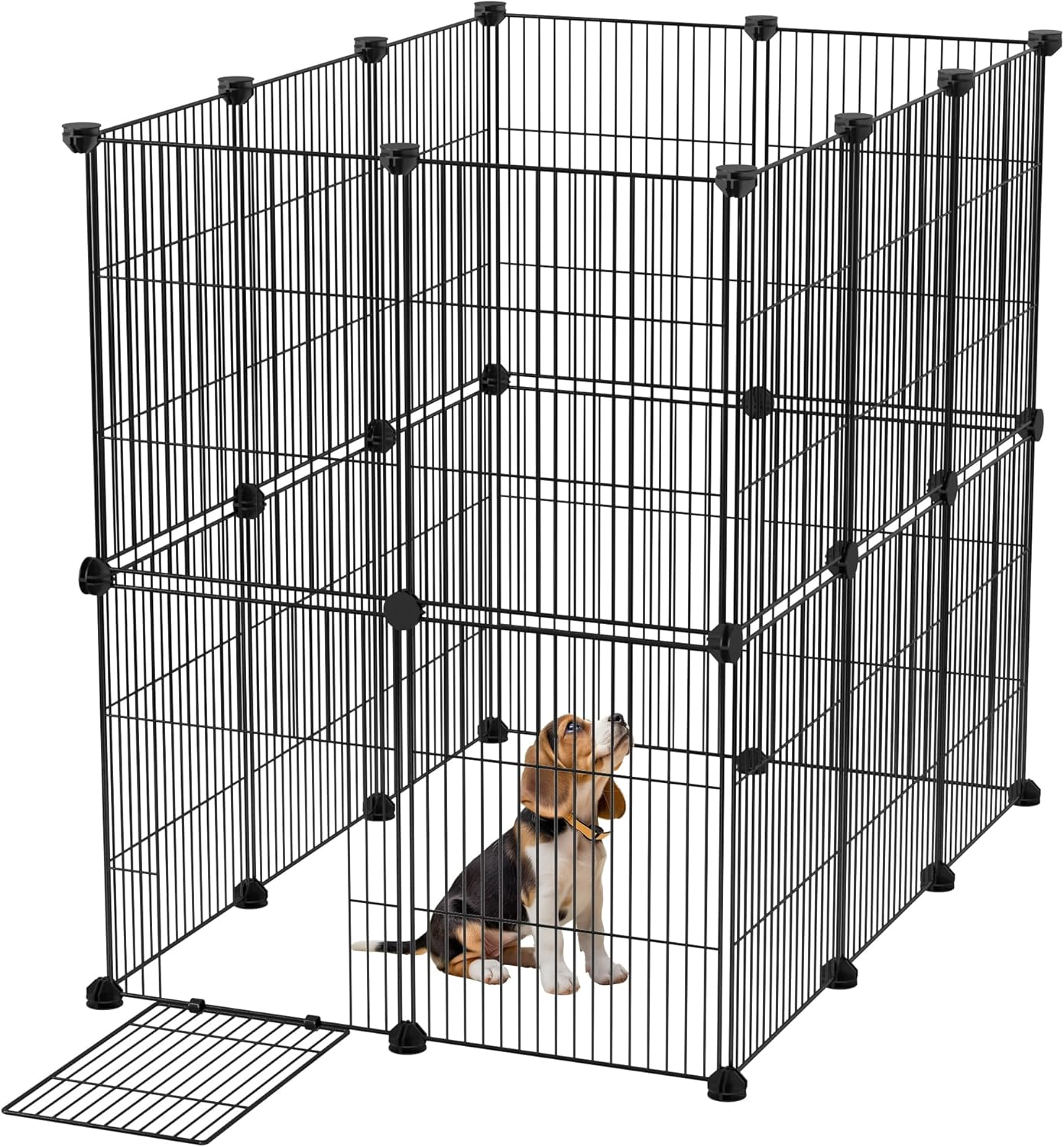 Pet Playpen, 20 Panels Small Animals Cage DIY Metal Wire Portable Yard Fence with Door for Indoor/Outdoor Use, Ideal for Guinea Pigs, Puppy Pet image number 6