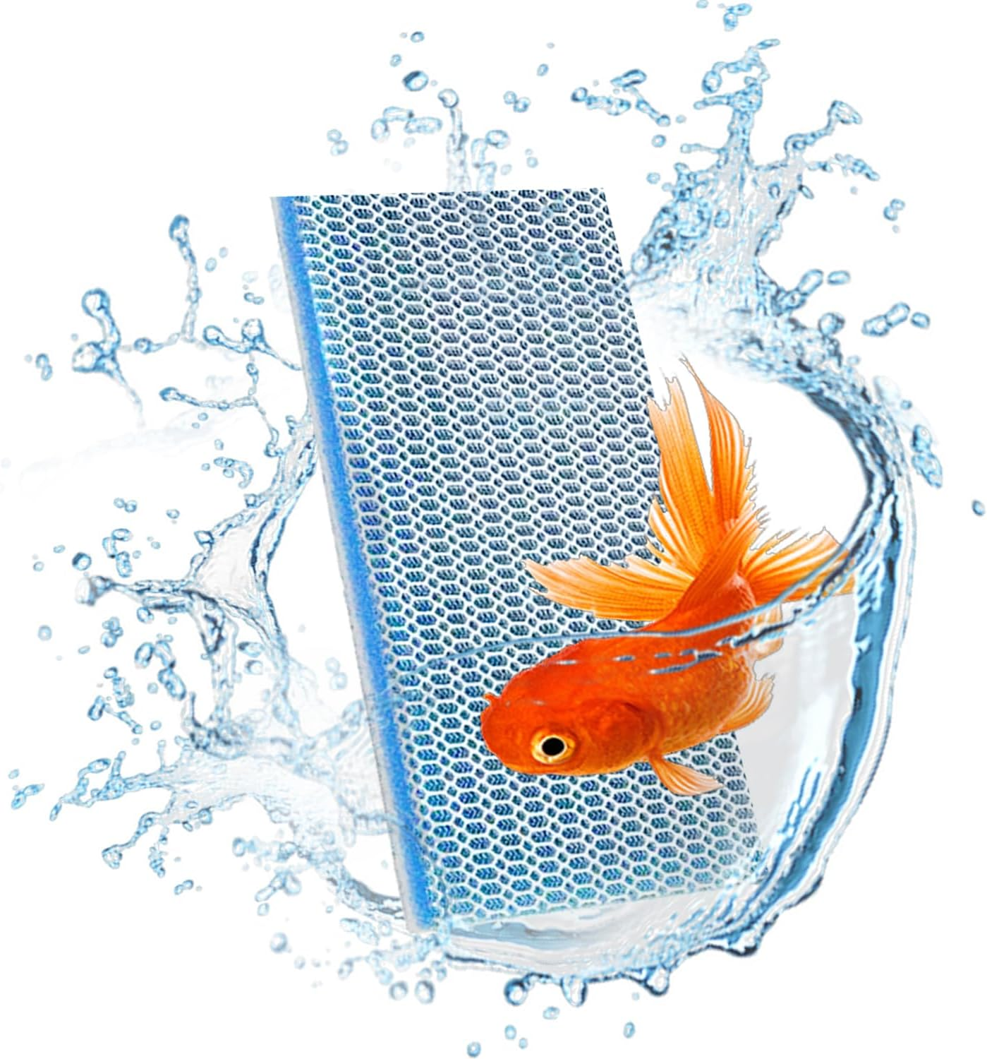 TORMEN 10"X 4" Fish Tank Sponge Pad, 8-Layer Aquarium Filter Media, Cut-To-Fit Foam Filter for Aquarium, Pond, and Hydroponics, Highly Effective Filtration for Freshwater and Saltwater Tanks(1Pcs) image number 3