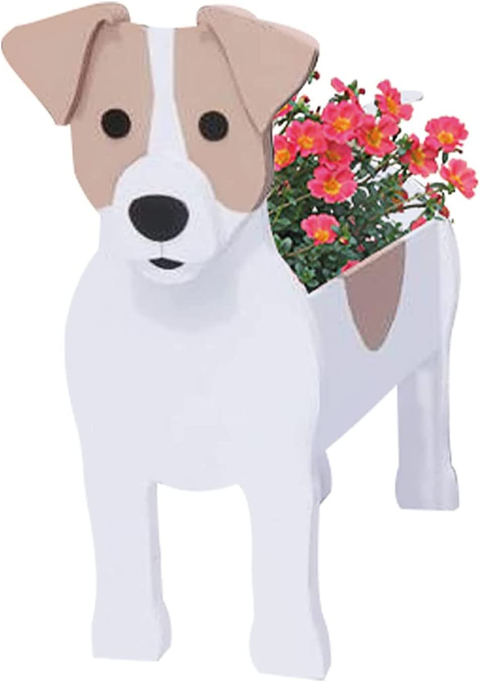 WERTSW Dog Planter Plant Pot, Cute Dog Planters for Indoor Outdoor Plants, Unique Flower Planter Garden Pots Animal Shaped Plant Container Holder for Home Garden Decor Gift (Jack Russell) image number 2