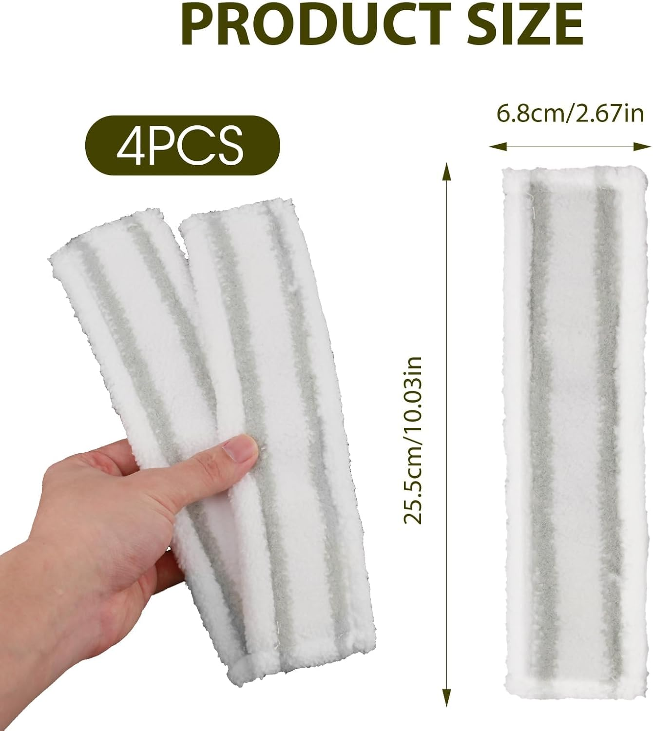 Microfibre Mop Covers Compatible with K&auml;rcher Window Cleaner, Pack of 4 Replacement Mop Cover, Window Cleaner Replacement Parts Accessories, High Cleaning Performance for Window Cleaning (WV1 WV2 WV5) image number 5
