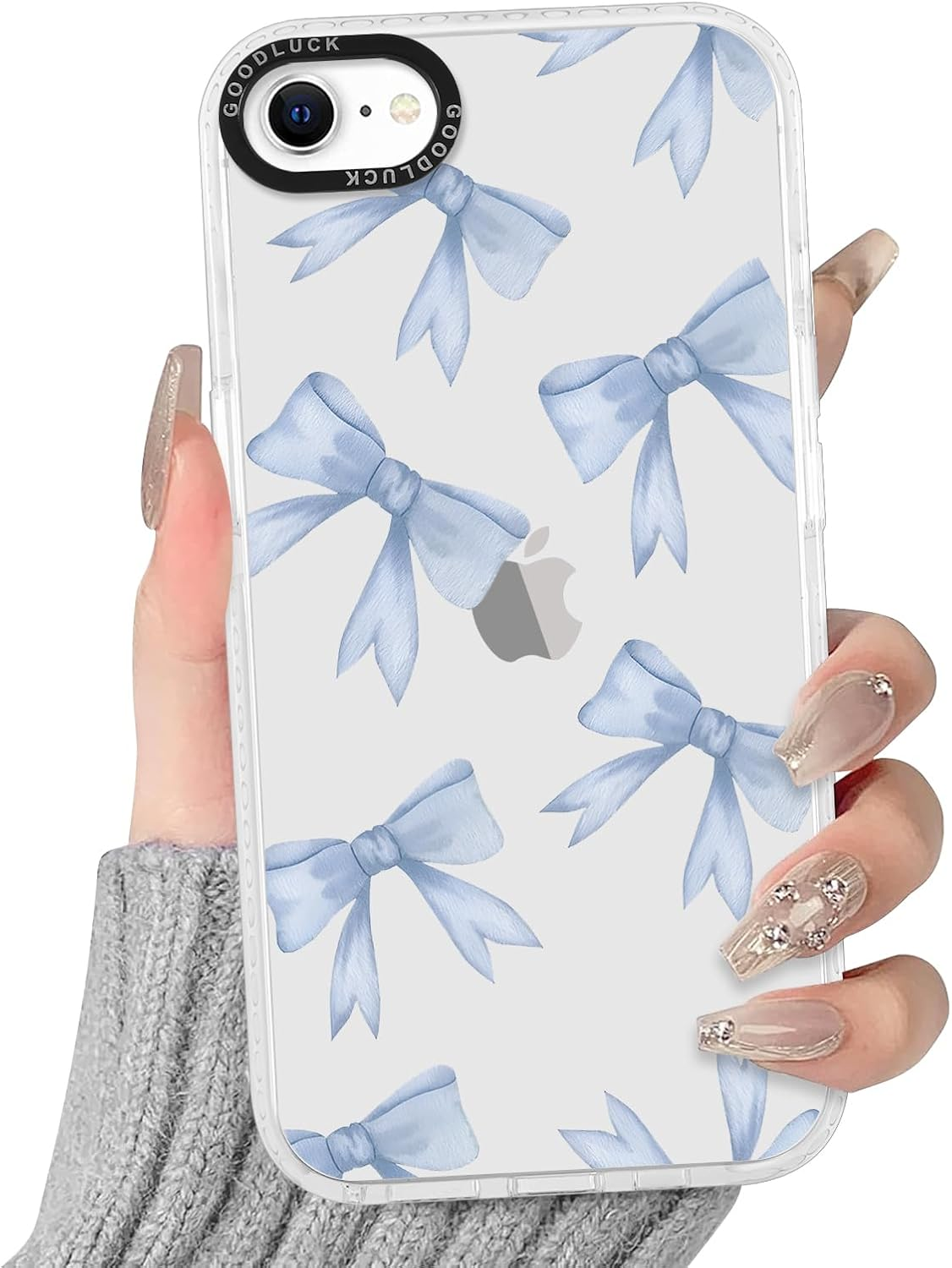 Yirlbey Transparent Mobile Phone Case for Iphone 16 Pro Case, Aesthetic Colourful Bow Pattern Cute Design Girl Gift Protective Case, Silicone TPU Hard PC Back Case Cover for Iphone 16Pro 6.3 Inches