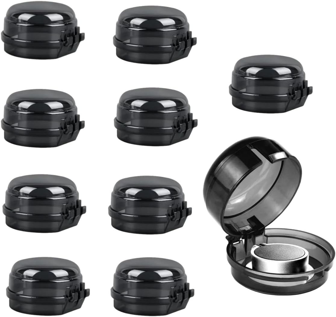 10 Pcs Universal Gas Knob Covers,Gas Stove Knob Safety Cover, Kids Stove Protection Device(Black) image number 4