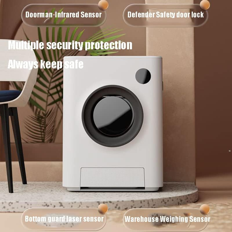Self-Cleaning Cat Litter Box, Self Cleaning Automatic Air Purifier, No More Scooping the Smart Cat Litter Box for Multiple Cats, APP Binding Intelligent Monitoringlarge Splash-Proof Cat Supplies image number 4
