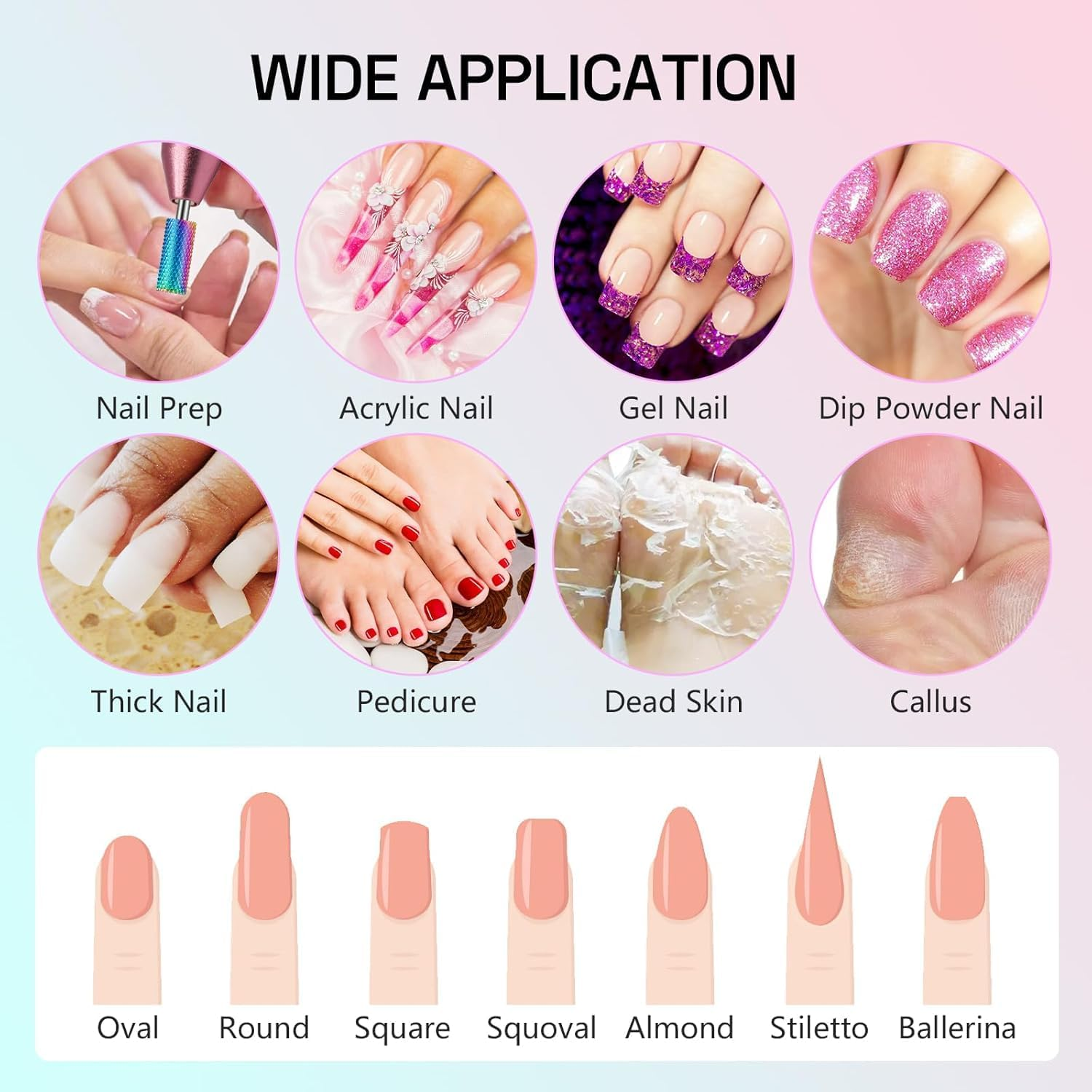 Depvko 10Pcs Carbide Nail Drill Bits Set: Professional Cuticle Bit for Efile Nail Drill with 75Pcs Small Sanding Bands (#80#120#180) & Mandrel Bit Acrylic Gel Nail Remover Tool Manicure Pedicure Kit image number 6