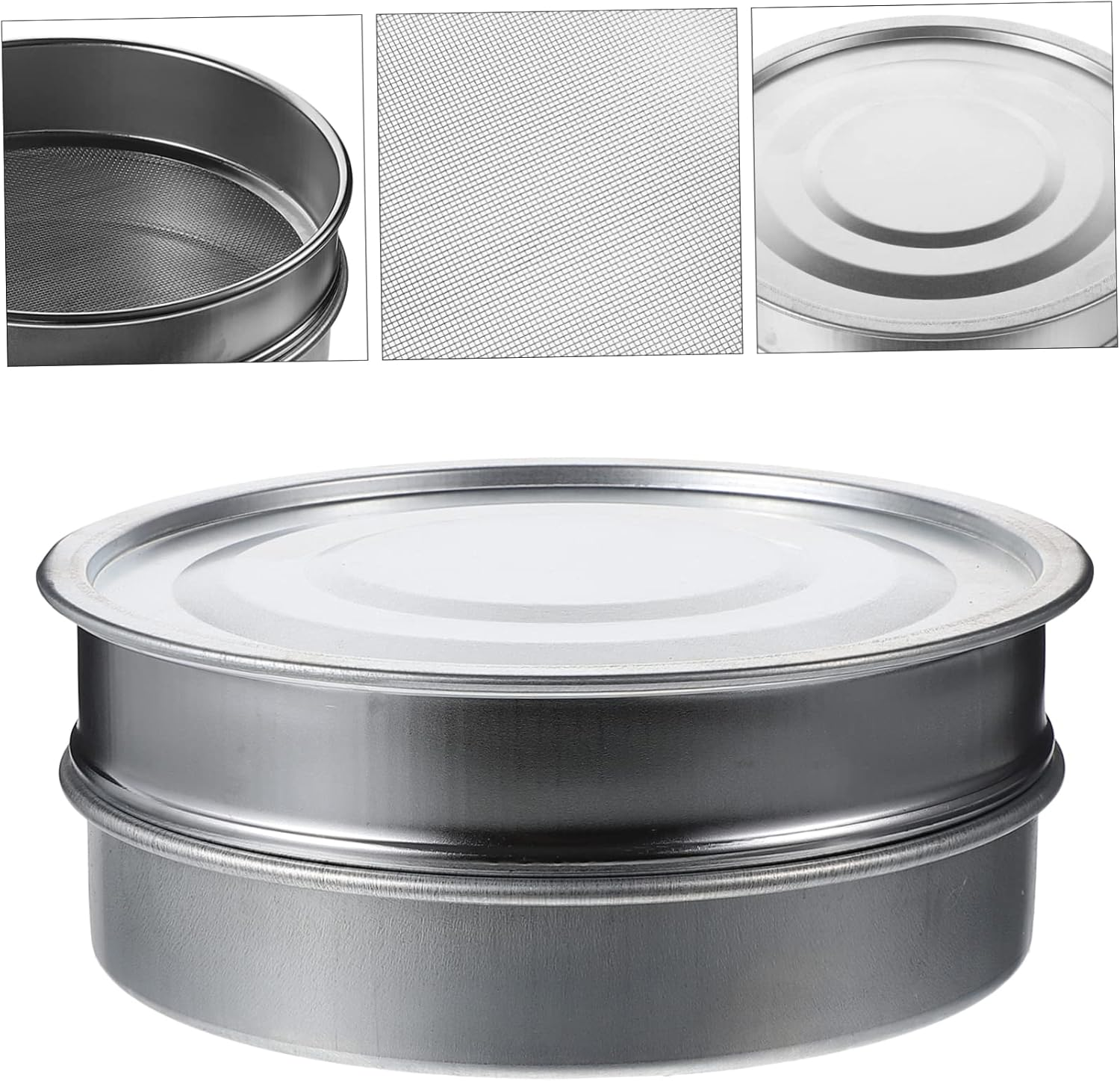 MOBUTOFU Stainless Steel Mesh Basins Sprouting Tray Set Plant Nursery Pots Gardening Device Water Tray for Bean Sprouts image number 2