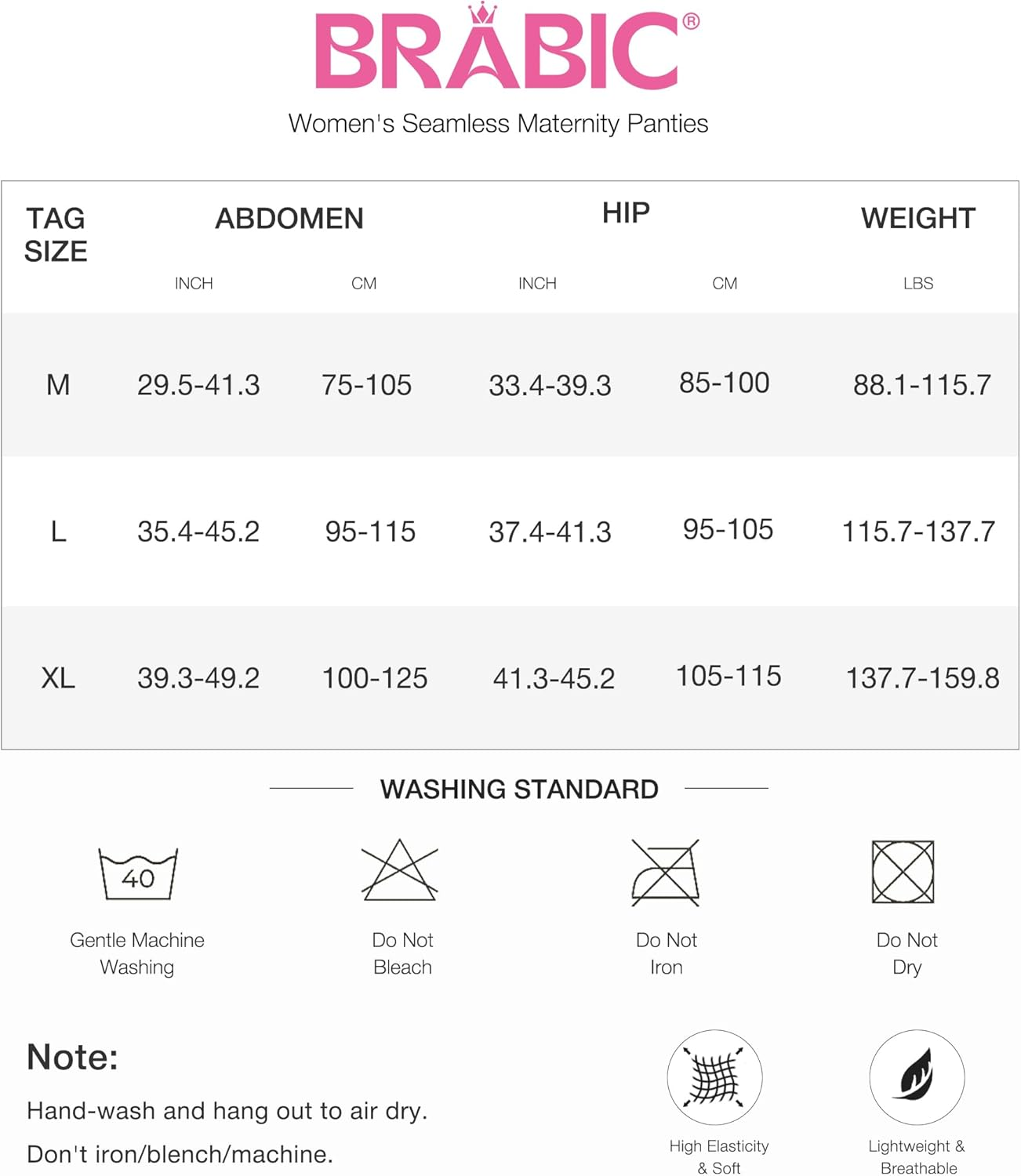 BRABIC Women&rsquo;S Seamless Maternity Panties High Waisted Pregnancy Underwear Belly Support Briefs over Bump 3 Pack image number 1