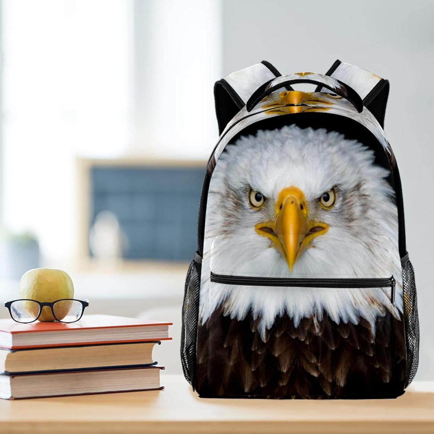 Bald Eagle Backpack Students Shoulder Bags Travel Bag College School Tote Backpacks