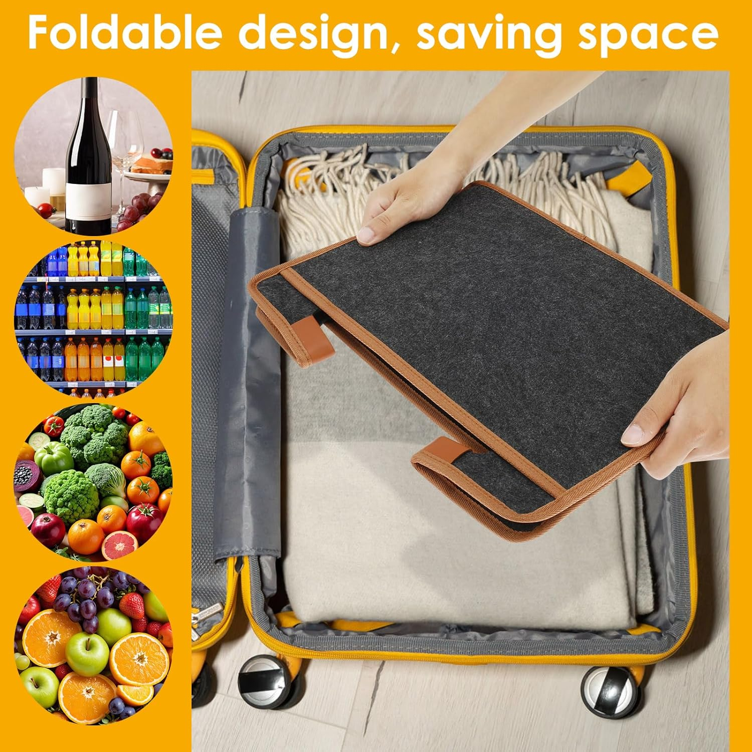 2Pcs 12 Bottle Wine Carrier Felt Wine Tote Bag Collapsible Wine Bottle Carrier with Handles Wine Carrier Tote for Travel Party Picnic Dinner