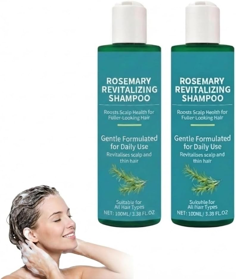 Rosemary Thickening Shampoo, Thinning Hair Volumizing Shampoo, Strengthening Hair Care Sham/Poo, Scalp & Hairs Care Products for Hairs Loss Thinning, Rosemary Scalp Scaling Purifying Sham/Poo (2PCS)